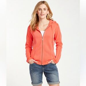 Tommy Bahama M Antigua Cove Hoodie 100% Cotton Full Zip Orange Preppy Golf Trend